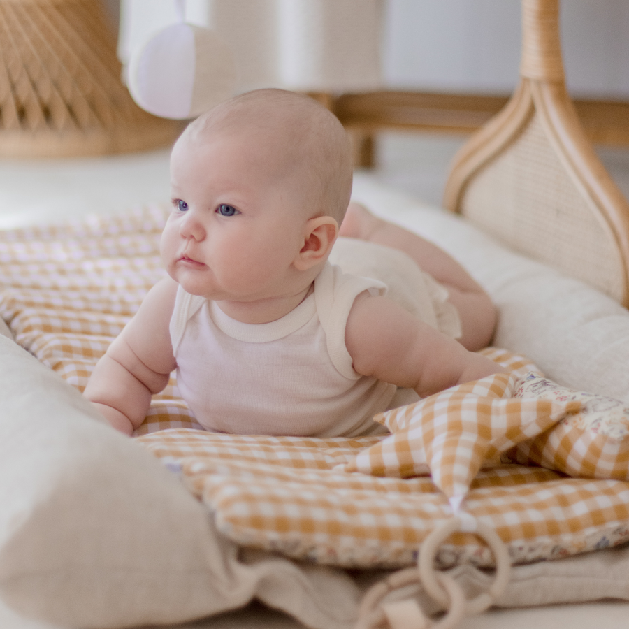 Rattan Play Gym Bundle | 100% Wool Filled | Natural Bunny