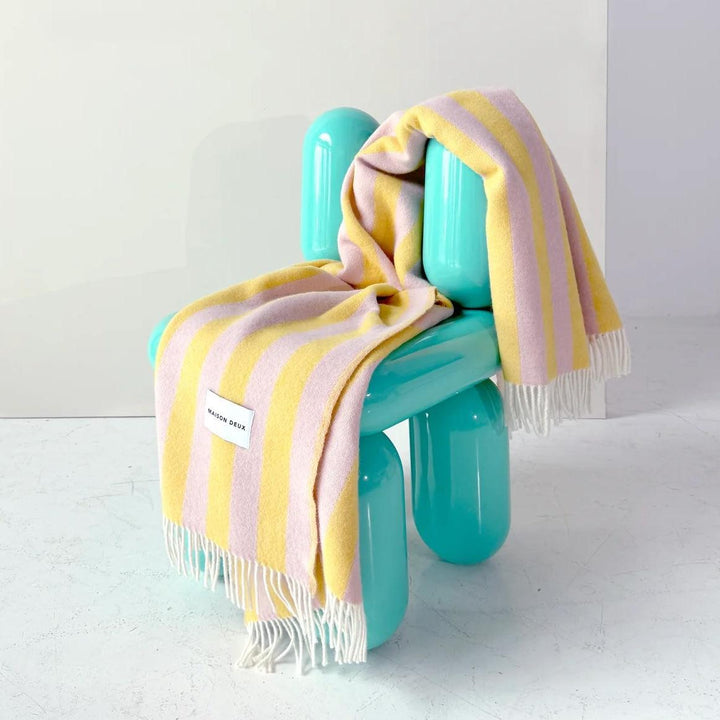 Candy Wrap Blanket | Yellow Pink - Merino & Me