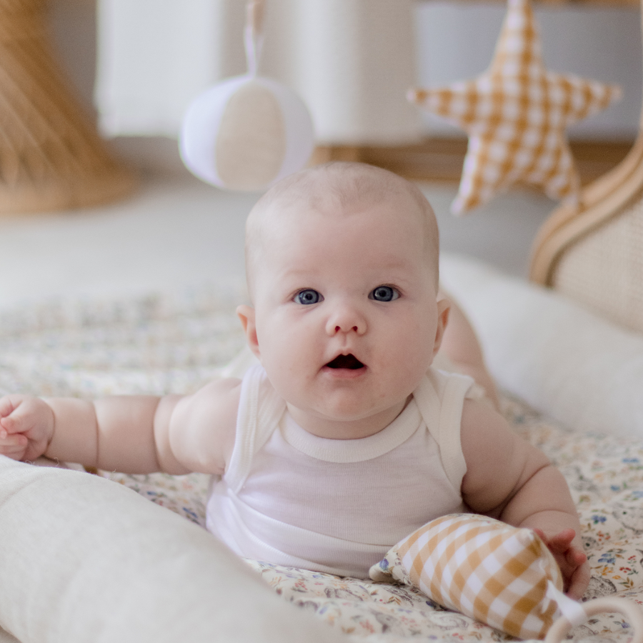 Rattan Play Gym Bundle | 100% Wool Filled | Natural Bunny