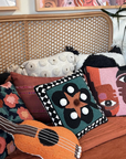 Wool Hook Cushion | Together with Pom Poms