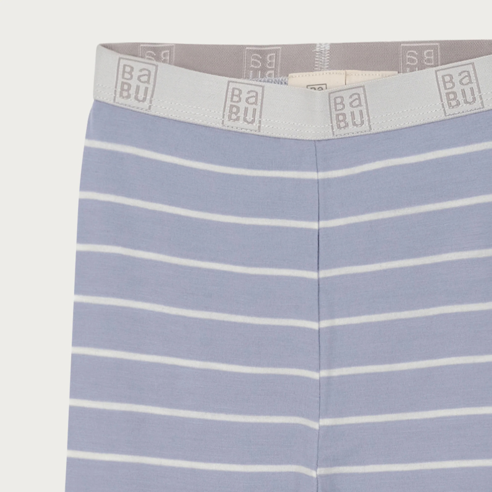 Merino Pyjama Set | Periwinkle Stripe