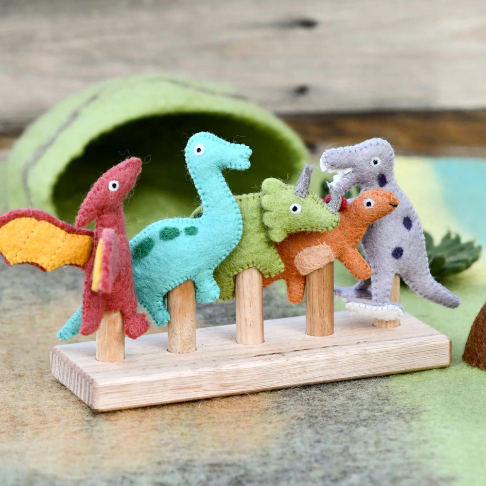 Finger Puppet Set | Dinosaurs - Stina's Style