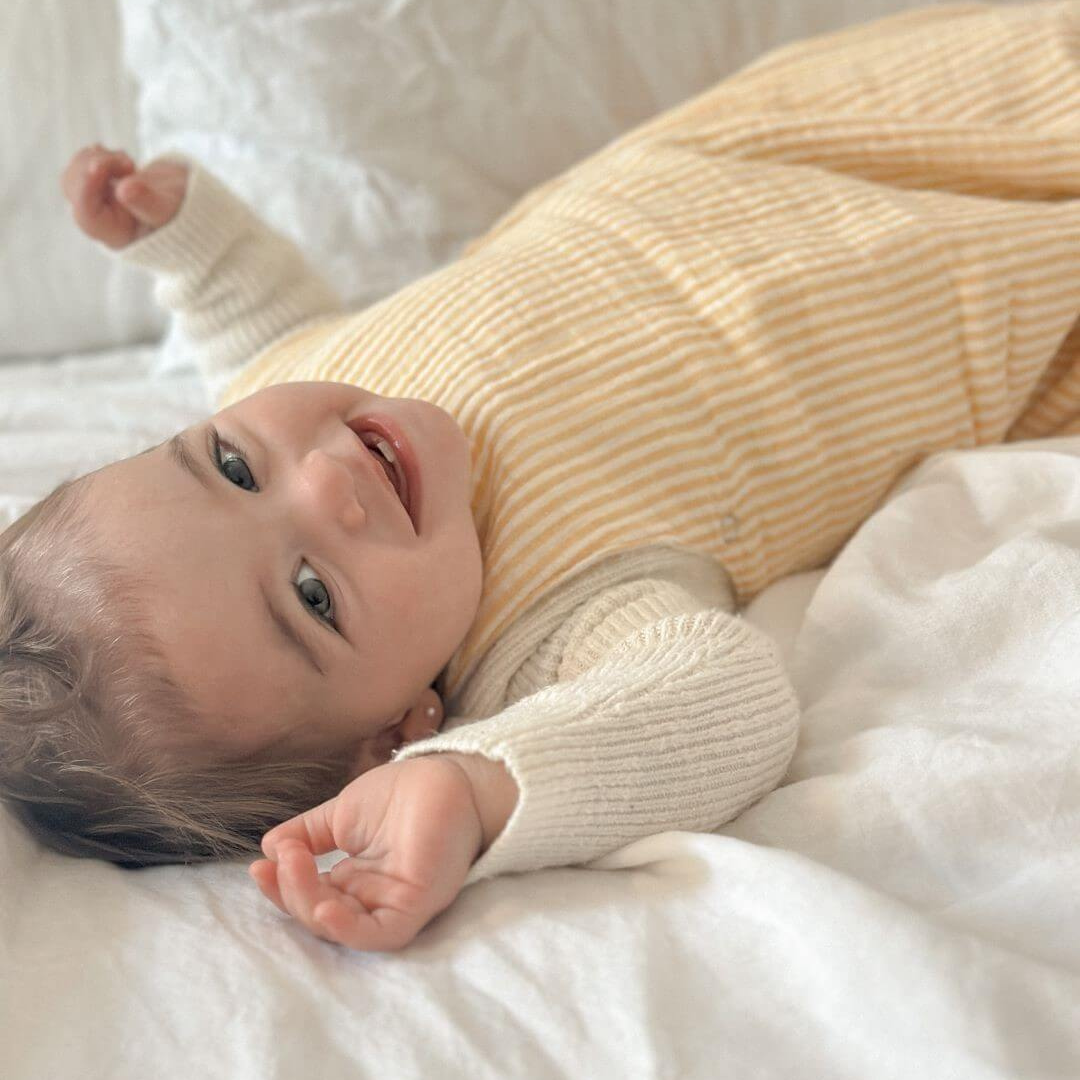 Winter Merino Sleeping Bag | Honey Stripe - Merino & Me