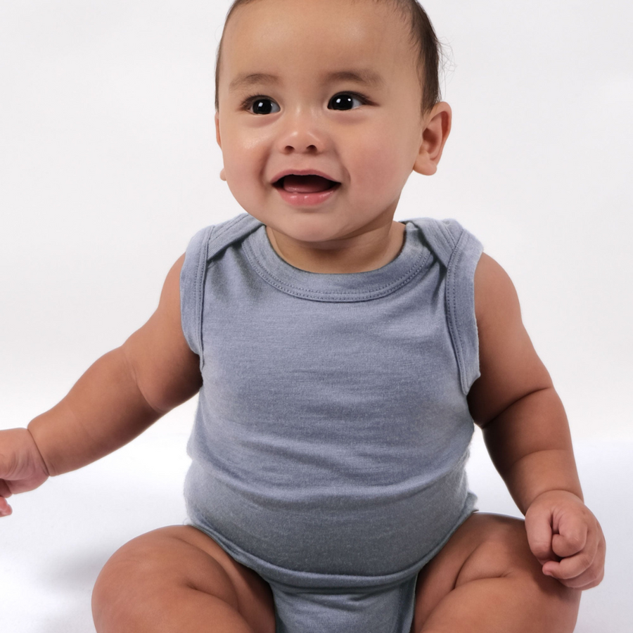 Merino Singlet Bodysuit | Periwinkle
