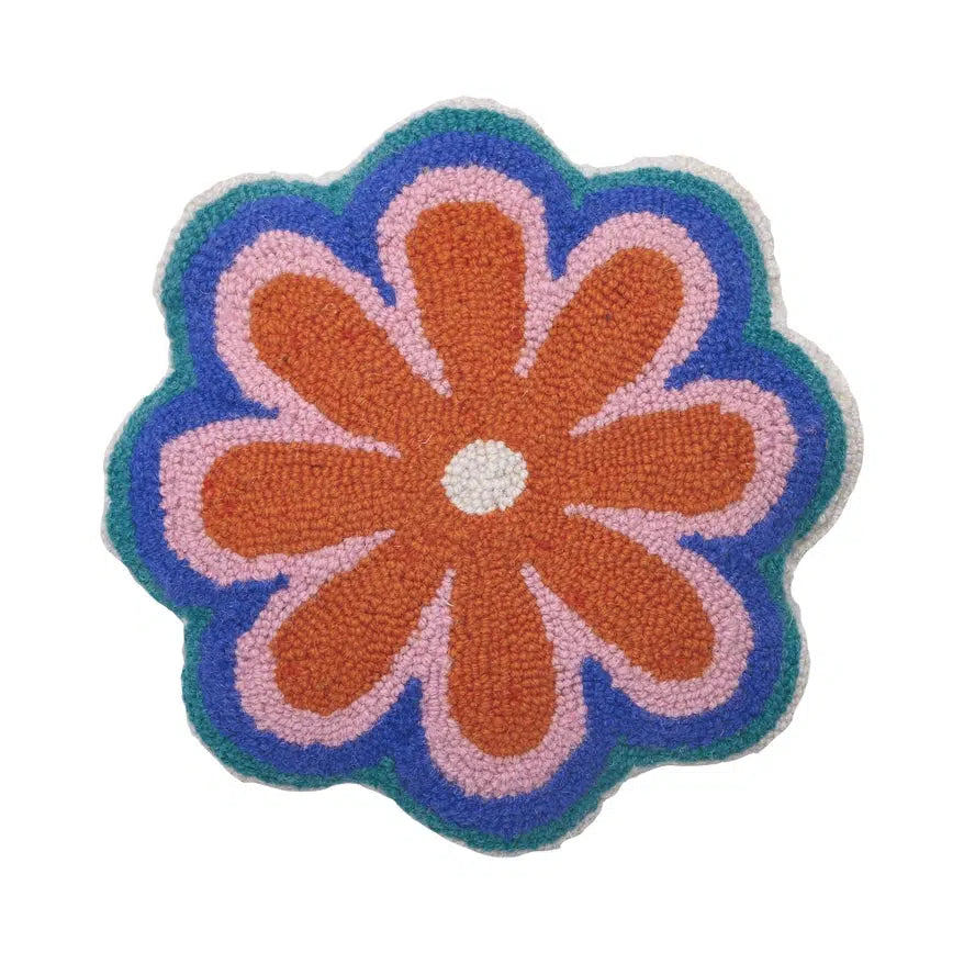 Wool Hook Cushion | Flower Vibe - Merino & Me