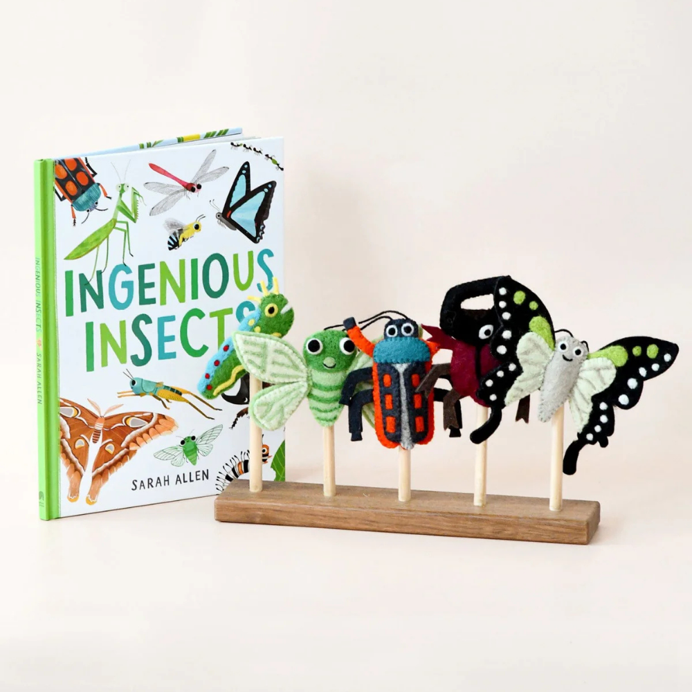 Book and Finger Puppet Set | Ingenious Insects by Sarah Allen