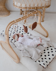 Rattan Play Gym Bundle | 100% Wool Filled | Chocolate Spot