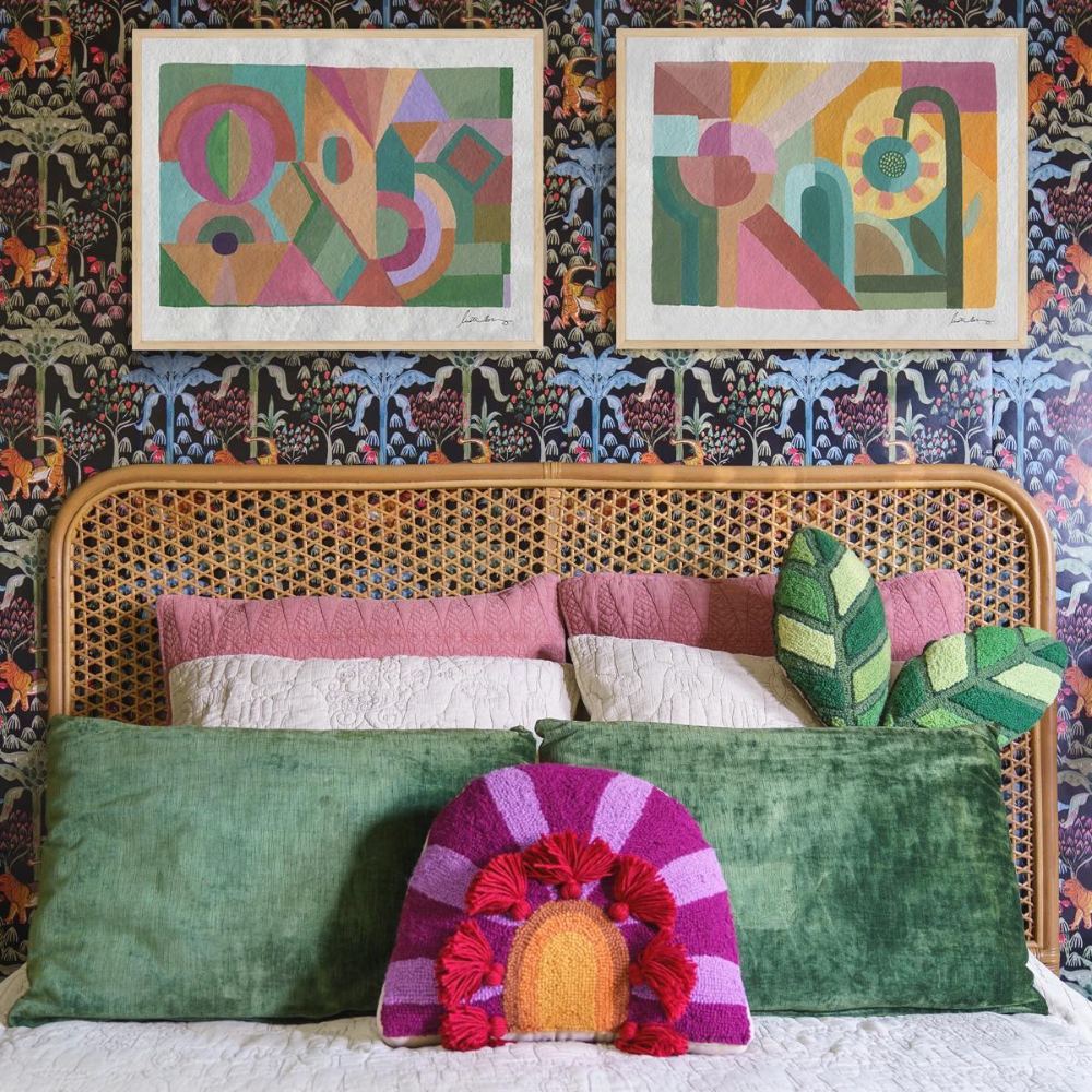 Wool Hook Cushion | In Bloom with Tassels - Merino & Me