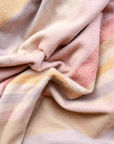 Recycled Wool Full Size Blanket | Coral Stripe