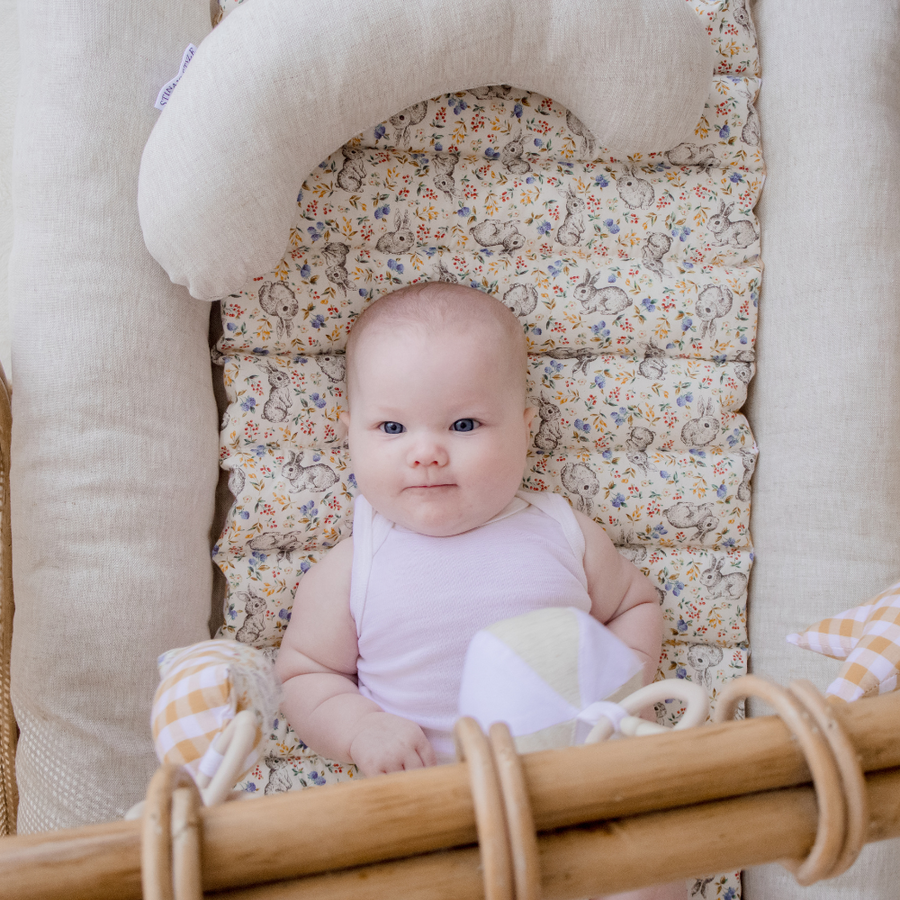 Rattan Play Gym Bundle | 100% Wool Filled | Natural Bunny