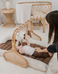 Rattan Play Gym Bundle | 100% Wool Filled | Chocolate Spot
