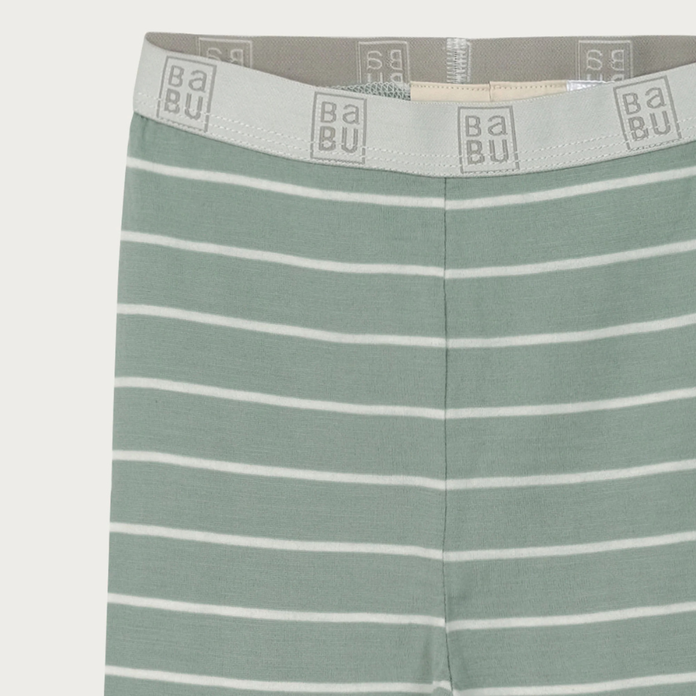Merino Pyjama Set | Sage Stripe