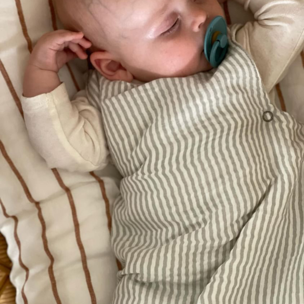 Winter Merino Sleeping Bag | Eucalyptus Stripe - Merino & Me