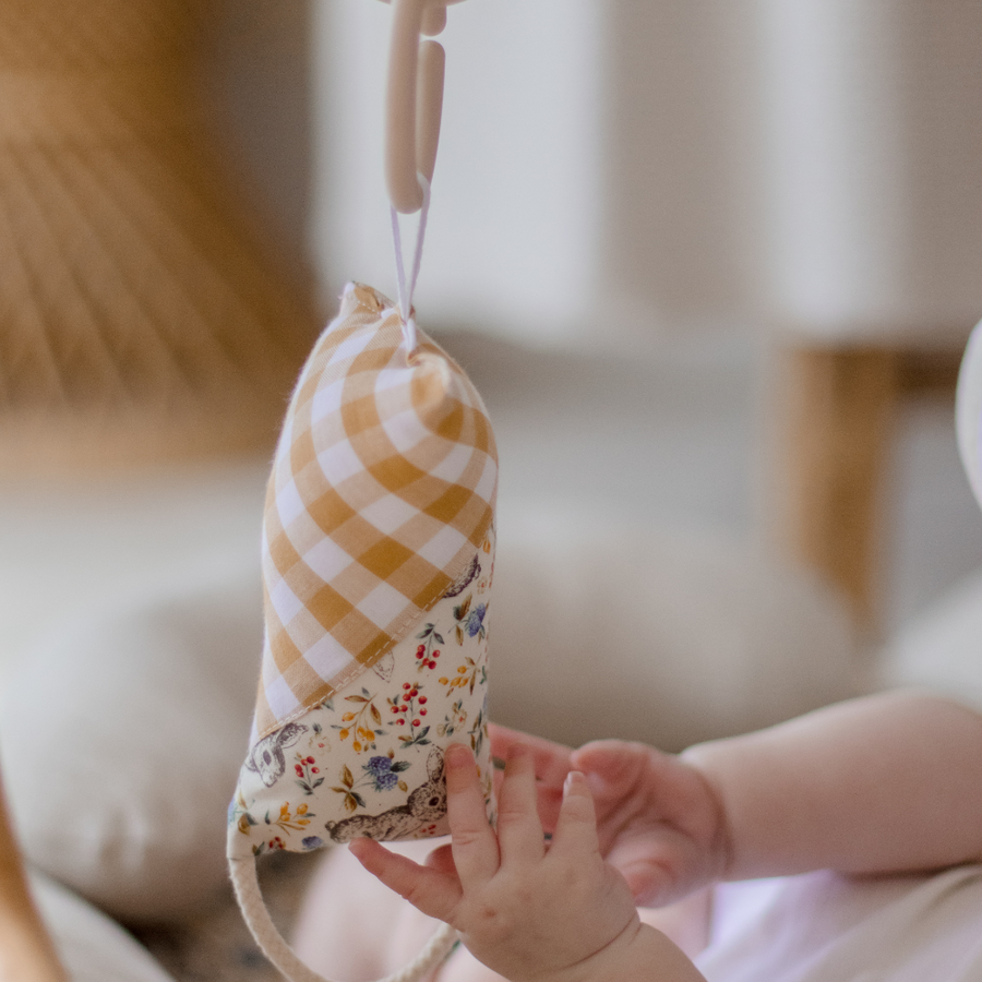 Rattan Play Gym Bundle | 100% Wool Filled | Natural Bunny