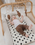 Rattan Play Gym Bundle | 100% Wool Filled | Chocolate Spot