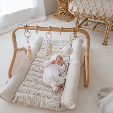Rattan Play Gym Bundle | 100% Wool Filled | Natural Bunny