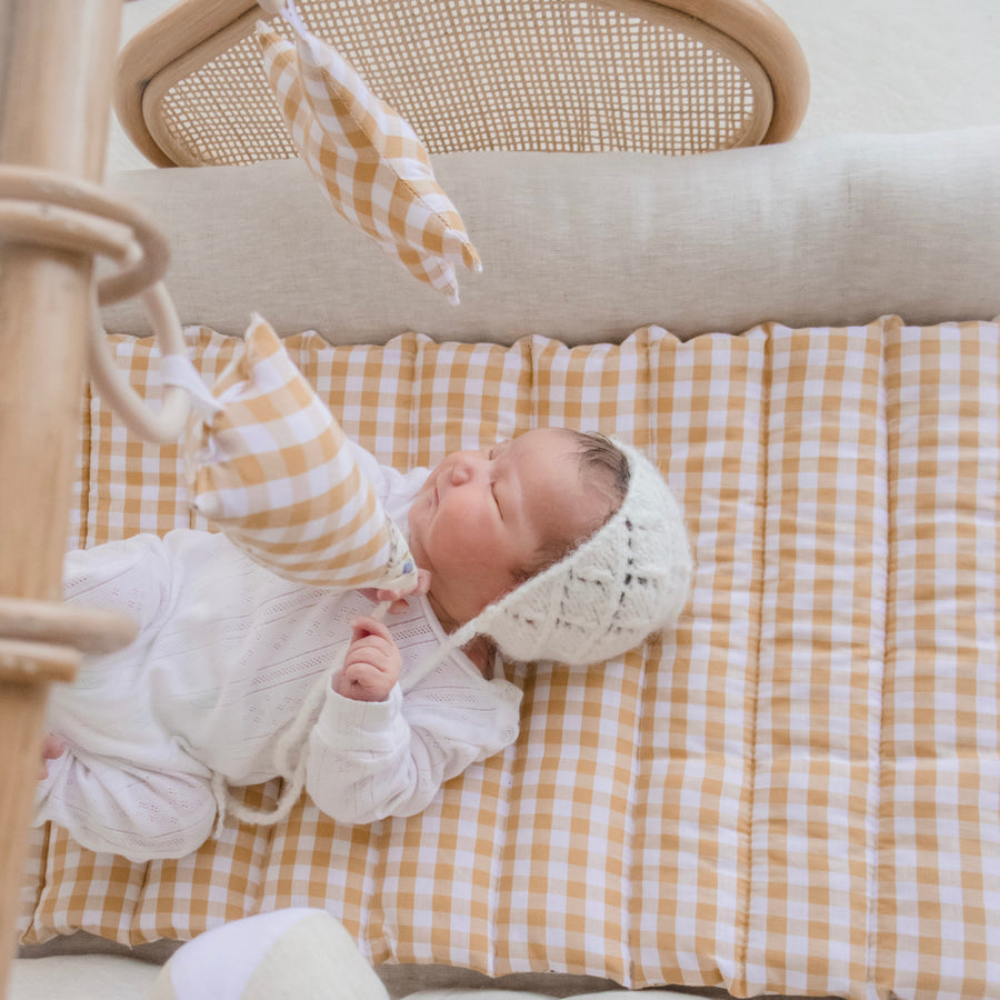 Rattan Play Gym Bundle | 100% Wool Filled | Natural Bunny