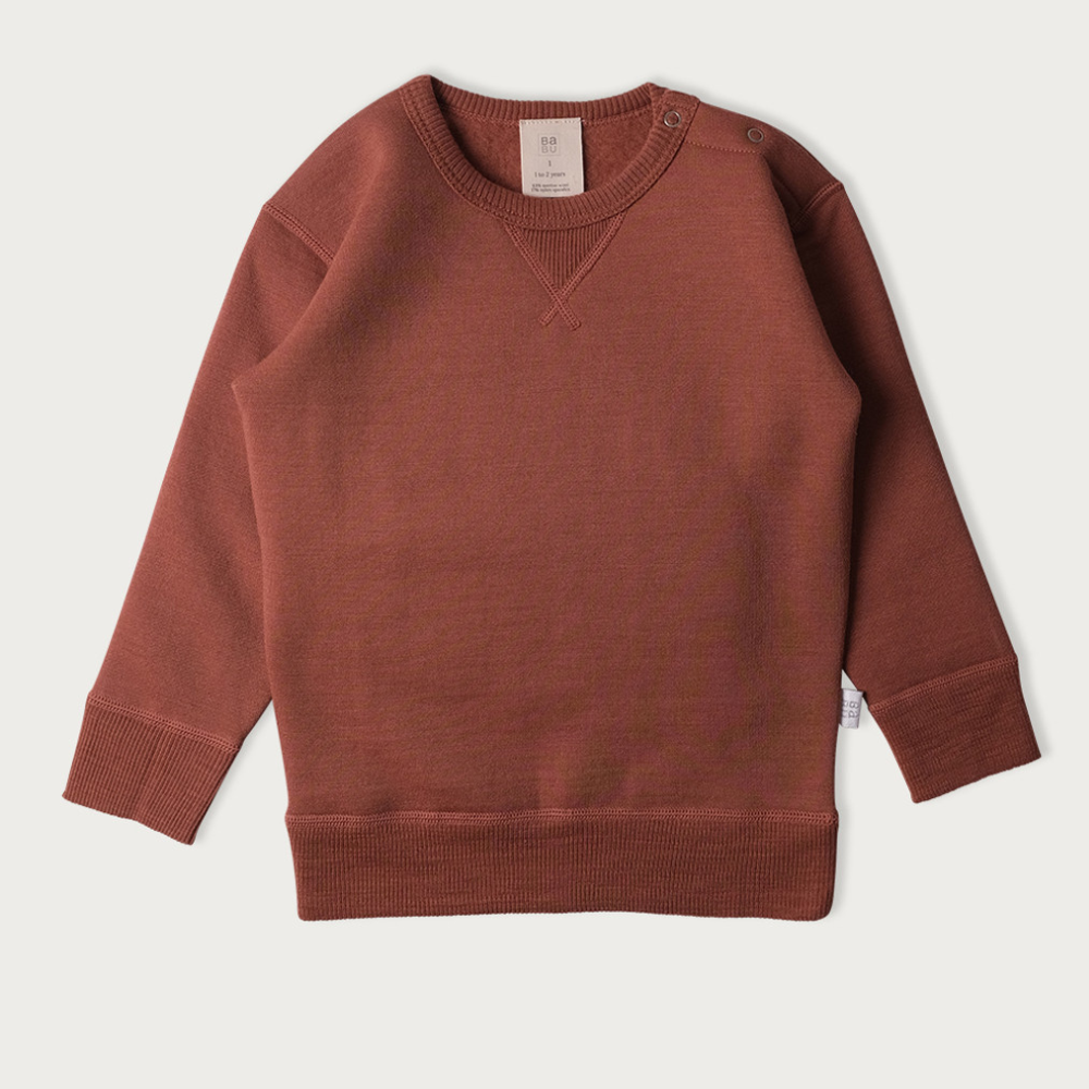 Merino Fleece Sweatshirt | Copper - Merino & Me