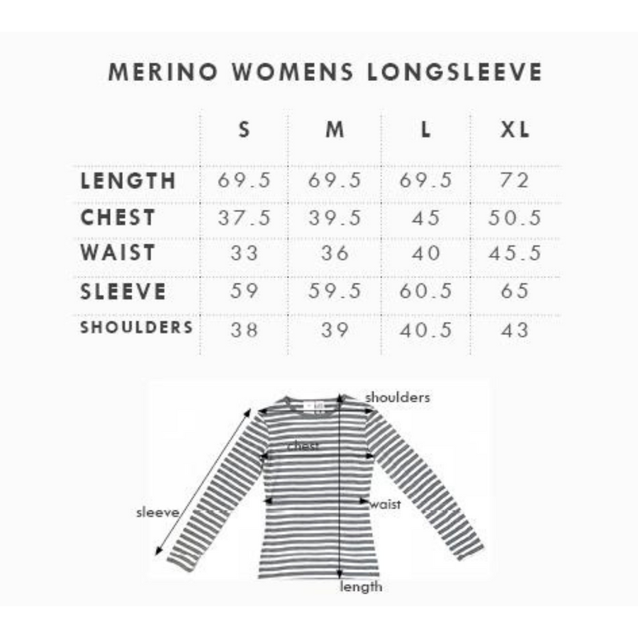 Merino Womens Long Sleeve Tee | Denim
