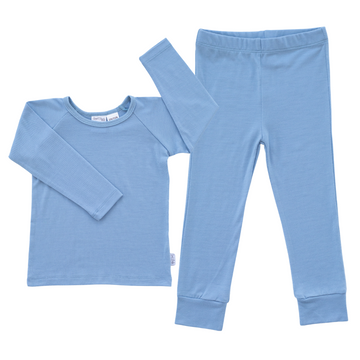 Merino Pyjama Set | Pale Blue