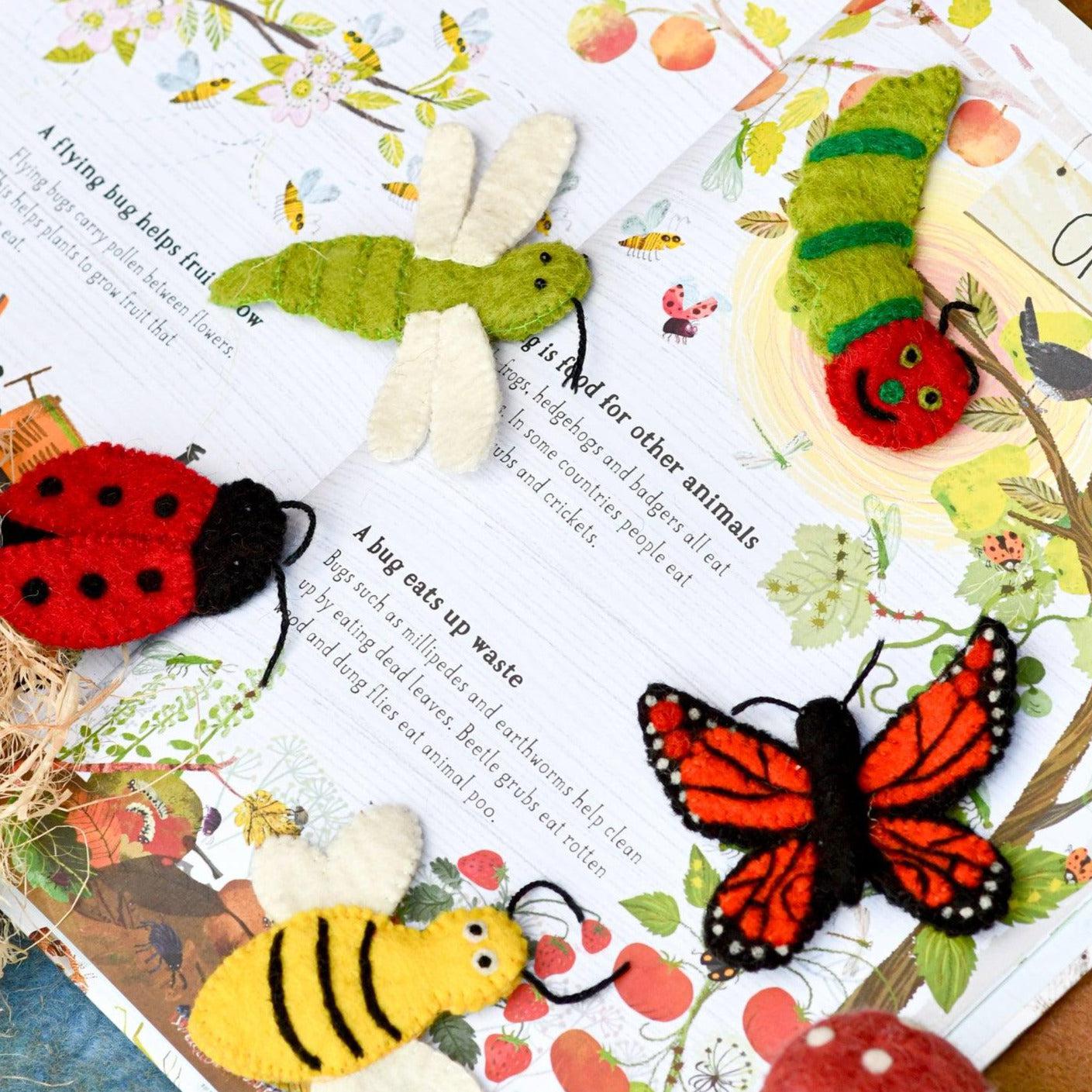 Tara Treasure Insects & Bugs Finger Puppet Set | Merino & Me