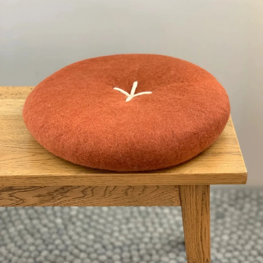 Button Cushion | Rust
