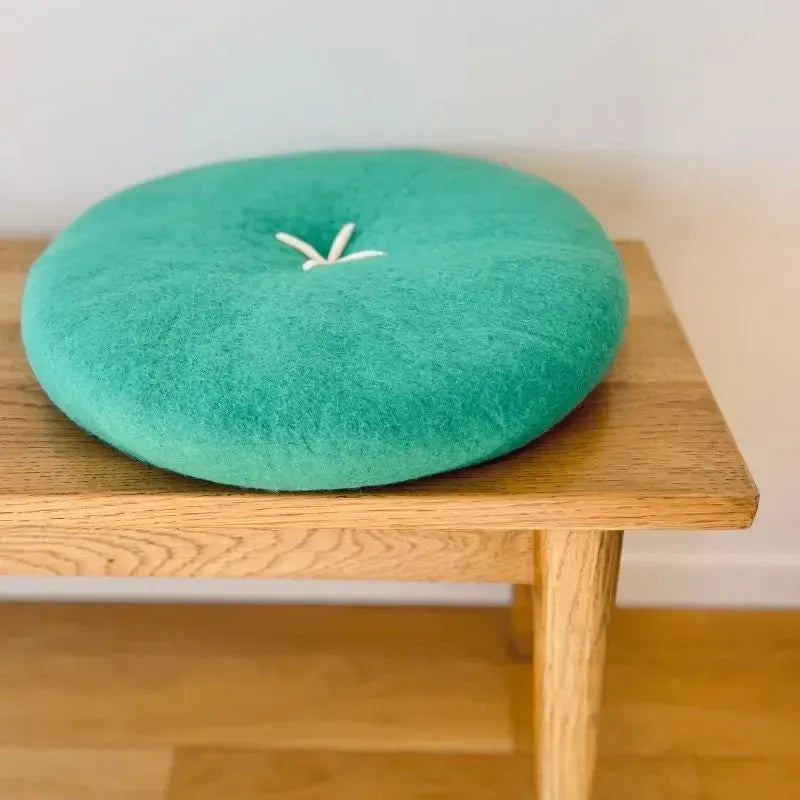 Button Cushion | Bright Green