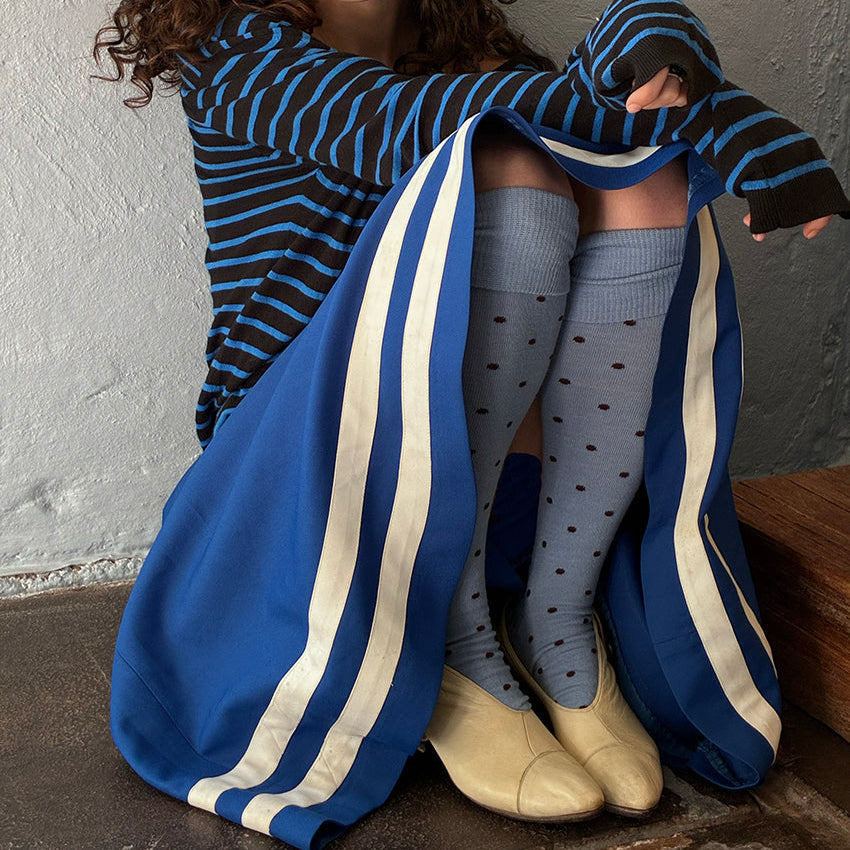 Knee Length Ladies Merino Wool Socks | Sky Dotty