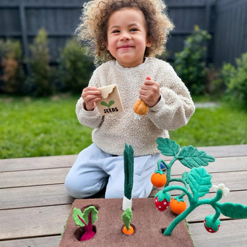 Grow Your Own Garden | Felt Planter Box with Sprouts and Vegetables