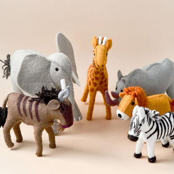 Felt Safari Animals Toy Set