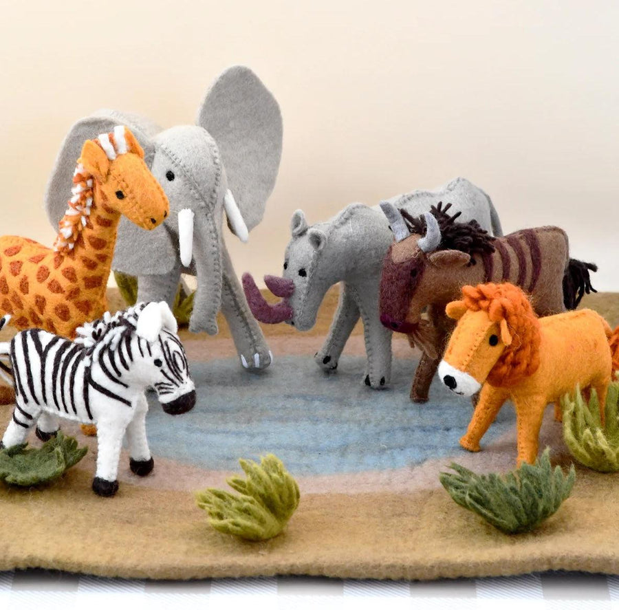 Felt Safari Animals Toy Set