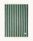 100% NZ Wool Blanket in Green Stripes 