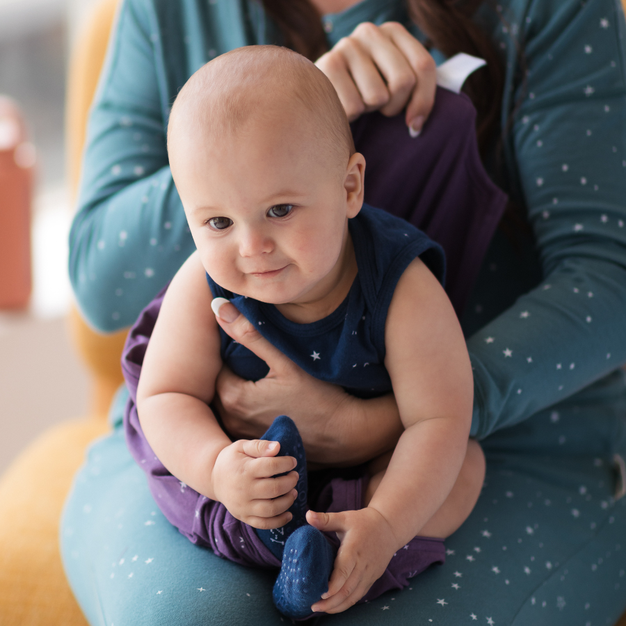 Grip Dot Sleepy Socks | Midnight - Merino & Me