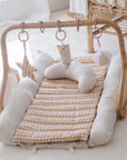 Rattan Play Gym Bundle | 100% Wool Filled | Natural Bunny