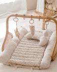 Rattan Play Gym Bundle | 100% Wool Filled | Natural Bunny