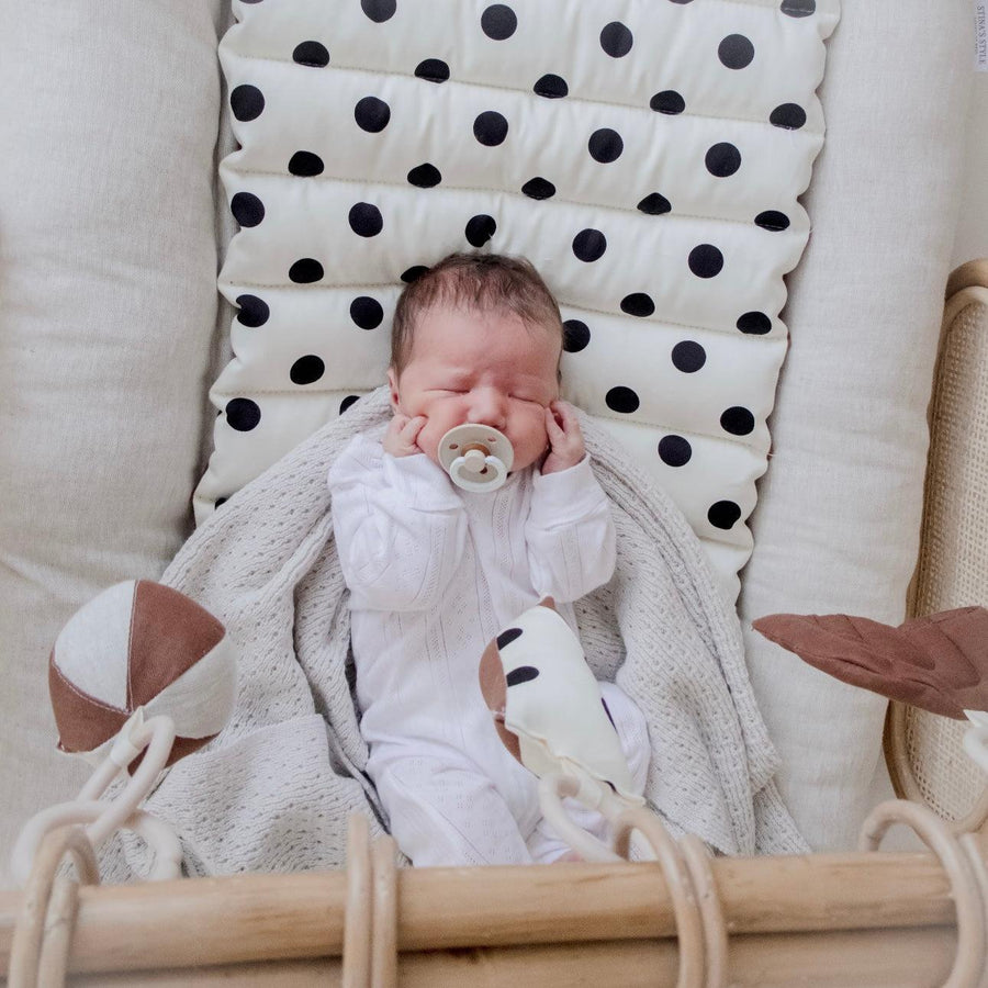 Rattan Play Gym Bundle | 100% Wool Filled | Chocolate Spot