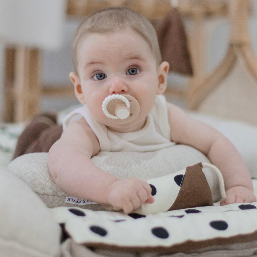 Rattan Play Gym Bundle | 100% Wool Filled | Chocolate Spot