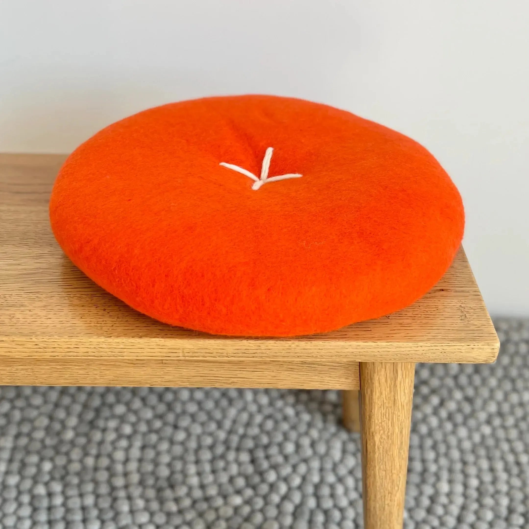 Button Cushion | Tangerine