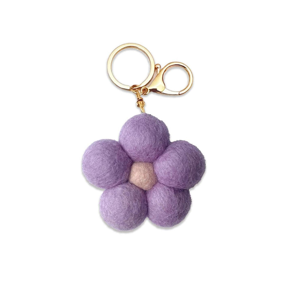 Felt Flower Keychain | Lilac