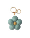 Felt Flower Keychain | Teal