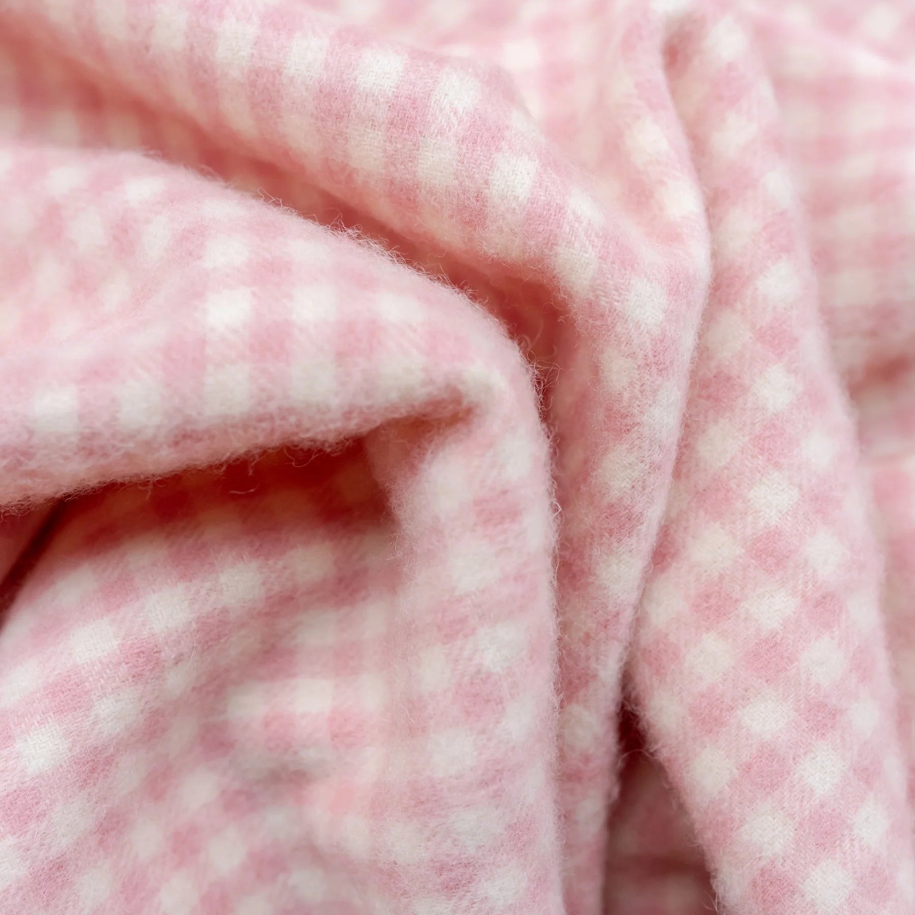 Lambswool Baby Blanket | Pink Gingham