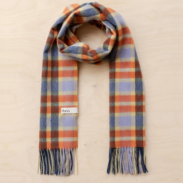 Lambswool Oversized Scarf | Lilac Multi-Check
