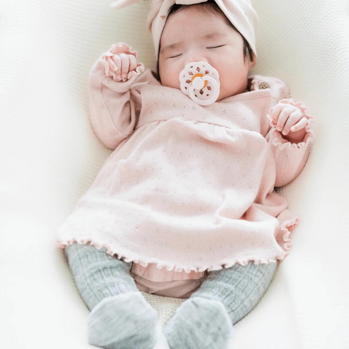 Baby & Kids Tights | Grey Marle Cable - Merino & Me