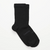 Mens Soft Cuff Crew Socks | Black - Merino & Me