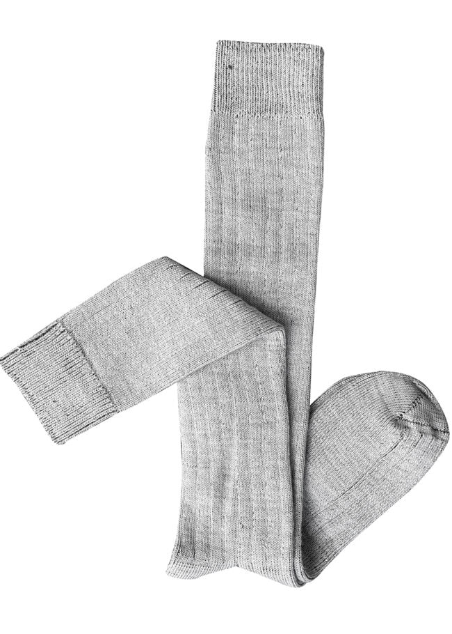Long Rib Merino Wool Socks | Marble