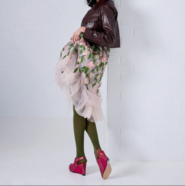 Ladies Merino Tights | Luxe Olive