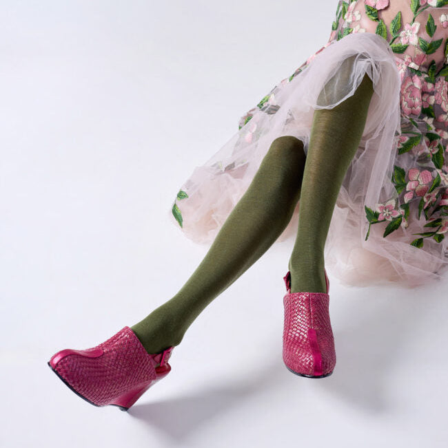 Ladies Merino Tights | Luxe Olive