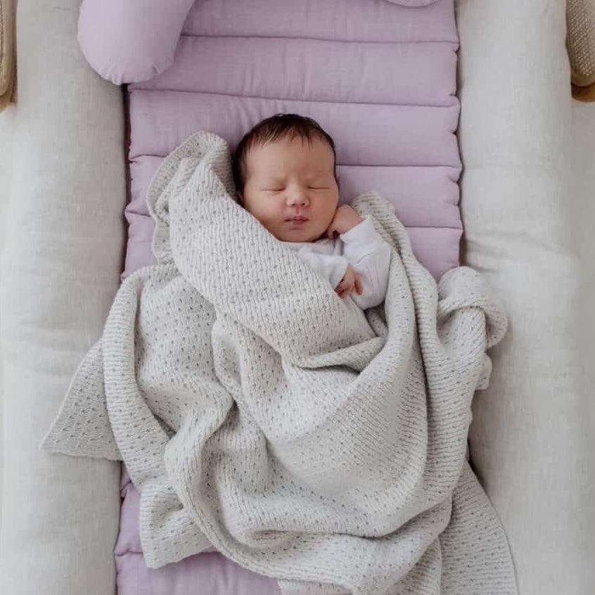 Merino Knit Blanket | Oatmeal