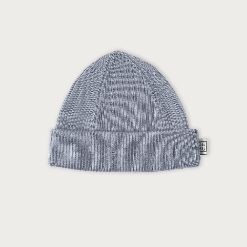 Merino Rib Hat | Periwinkle - Merino & Me