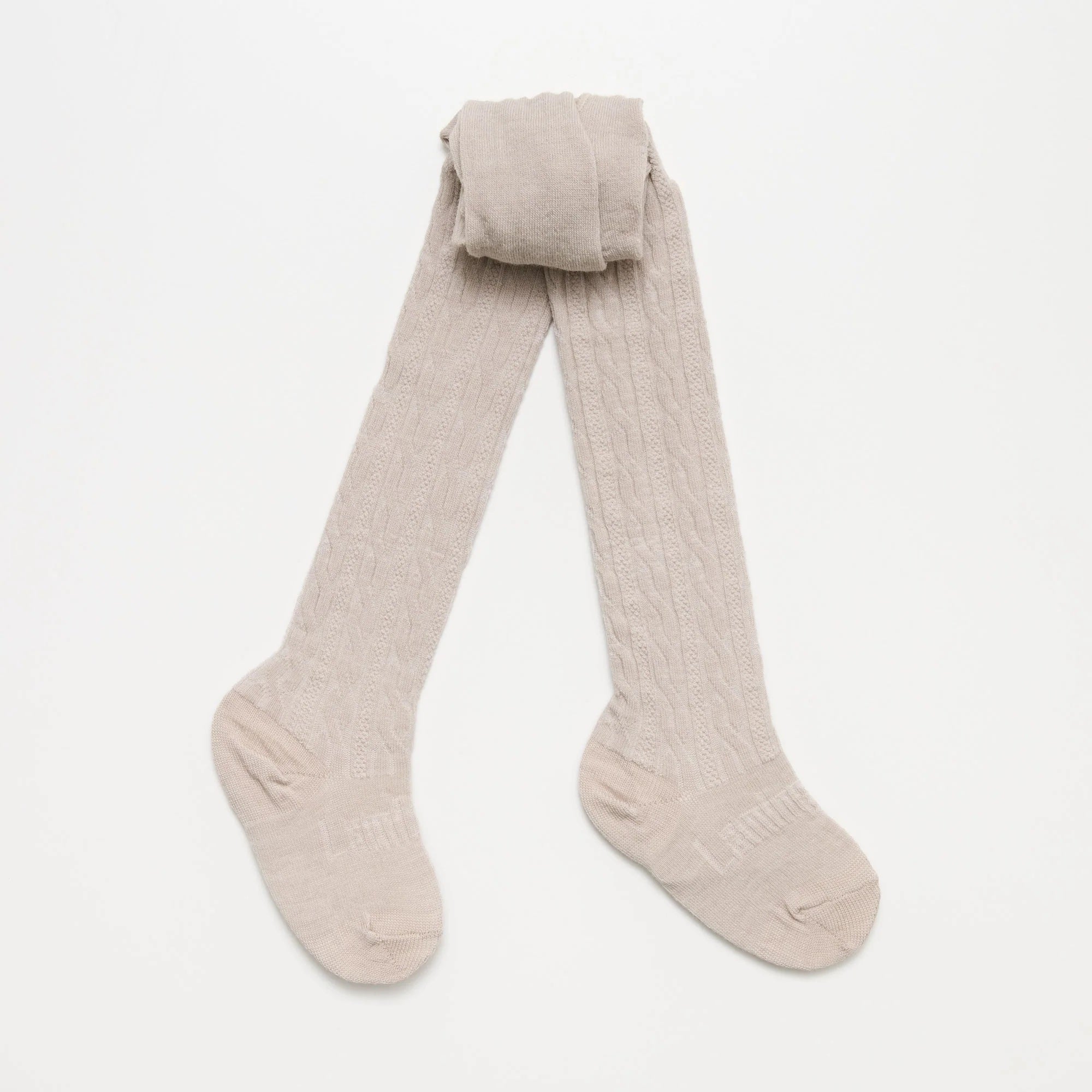 Baby & Kids Tights | Oatmeal Cable - Merino & Me